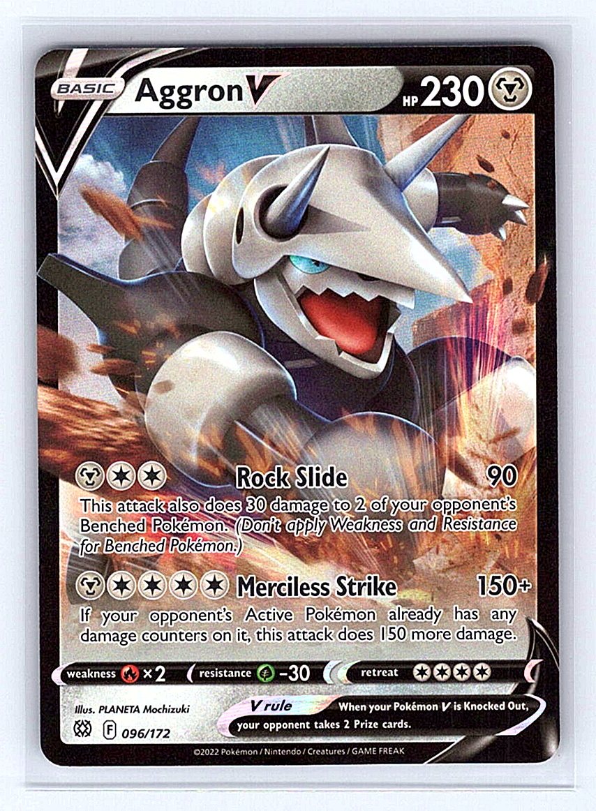 Pokemon TCG SWSH09: Brilliant Stars #096/172 Aggron V NM