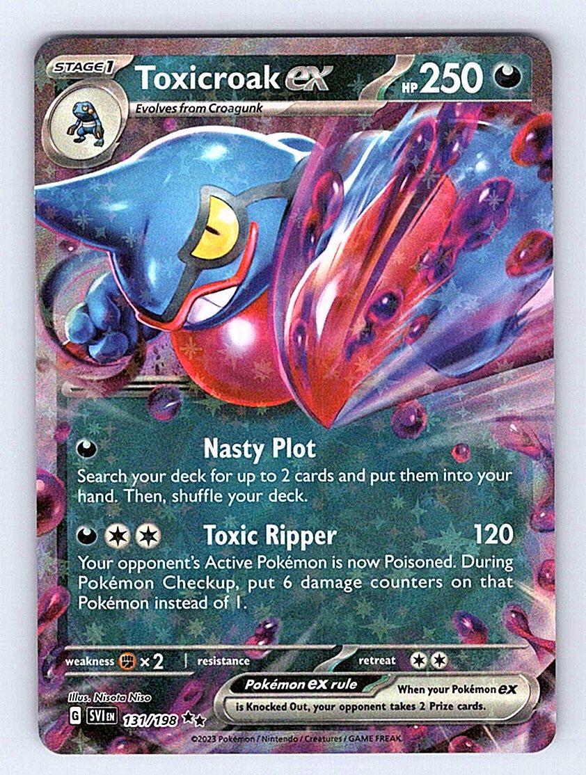 Pokemon TCG SV01: Scarlet & Violet Base Set #131/198 Toxicroak ex NM