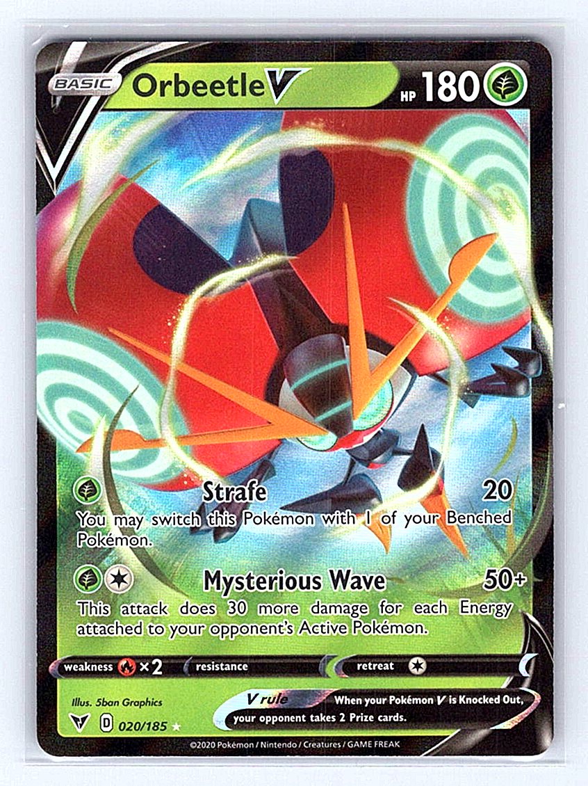 Pokemon TCG SWSH04: Vivid Voltage #020/185 Orbeetle V NM
