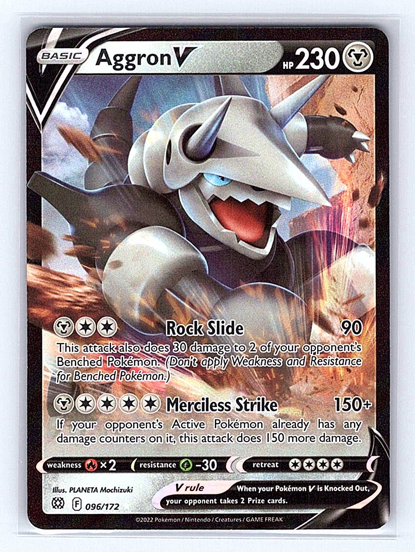 Pokemon TCG SWSH09: Brilliant Stars #096/172 Aggron V NM