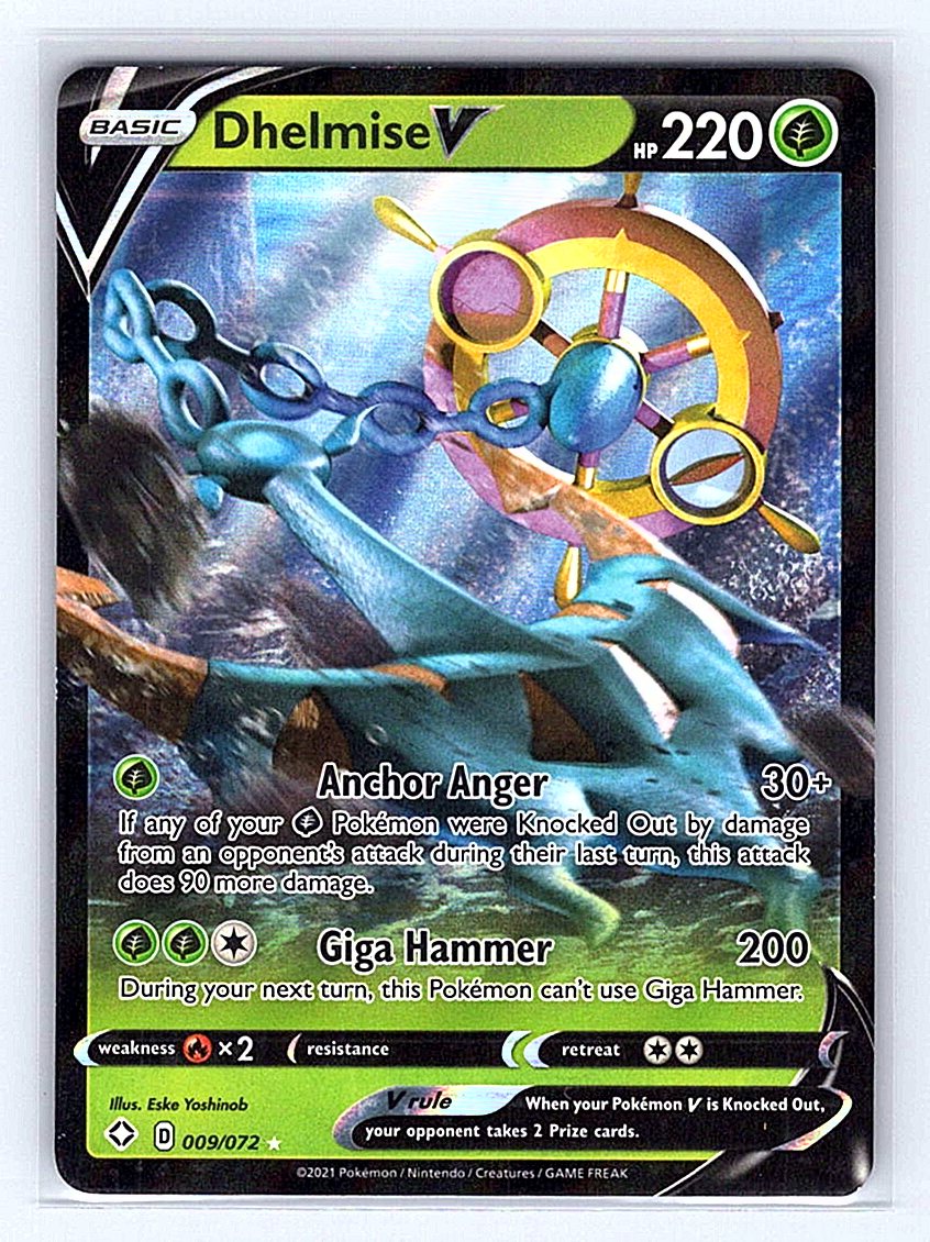 Pokemon TCG SWSH01: Sword & Shield Base Set #009/202 Dhelmise V NM