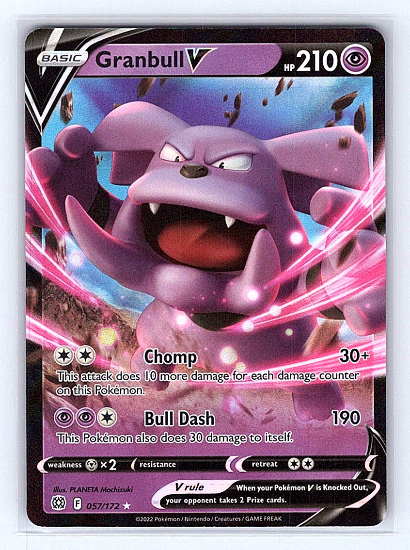 Pokemon TCG SWSH09: Brilliant Stars #057/172 Granbull V NM
