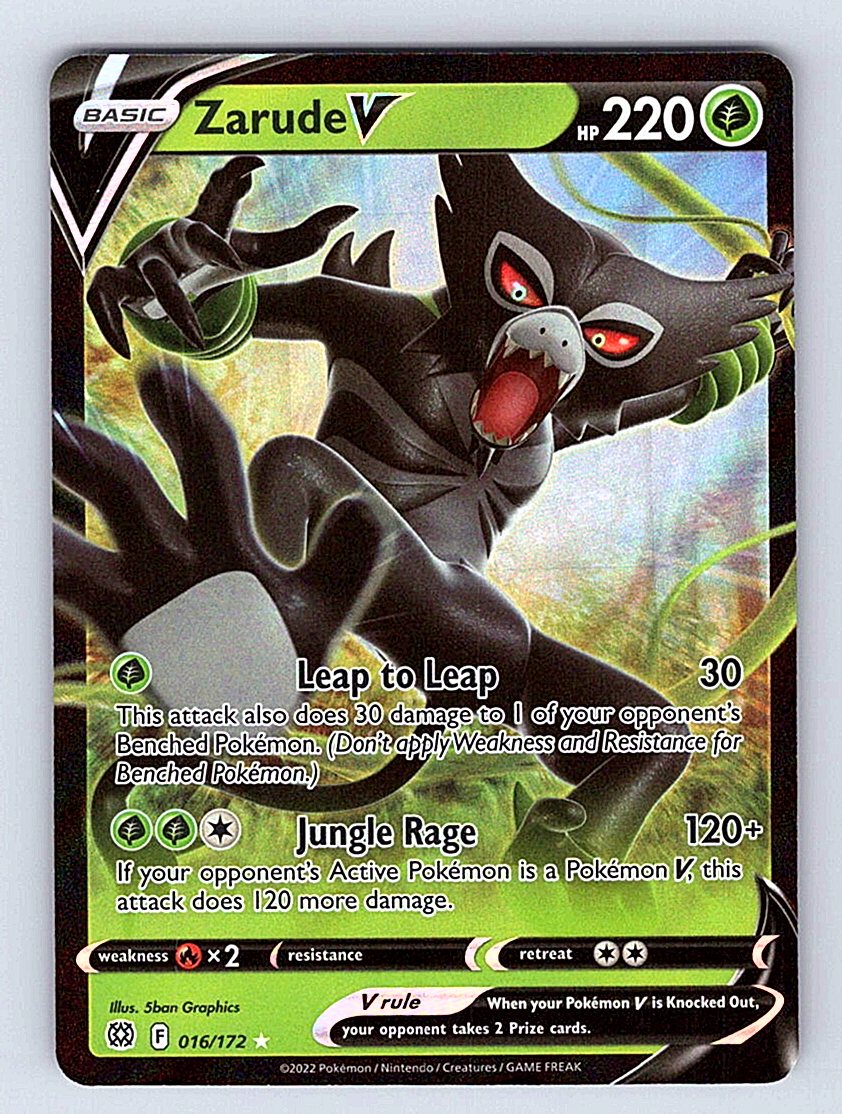 Pokemon TCG SWSH09: Brilliant Stars #016/172 Zarude V NM