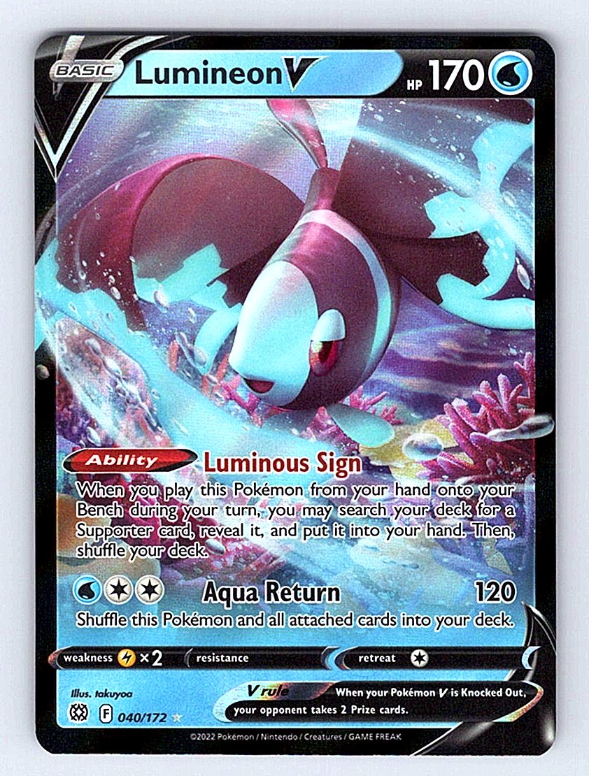 Pokemon TCG SWSH09: Brilliant Stars #040/172 Lumineon V NM