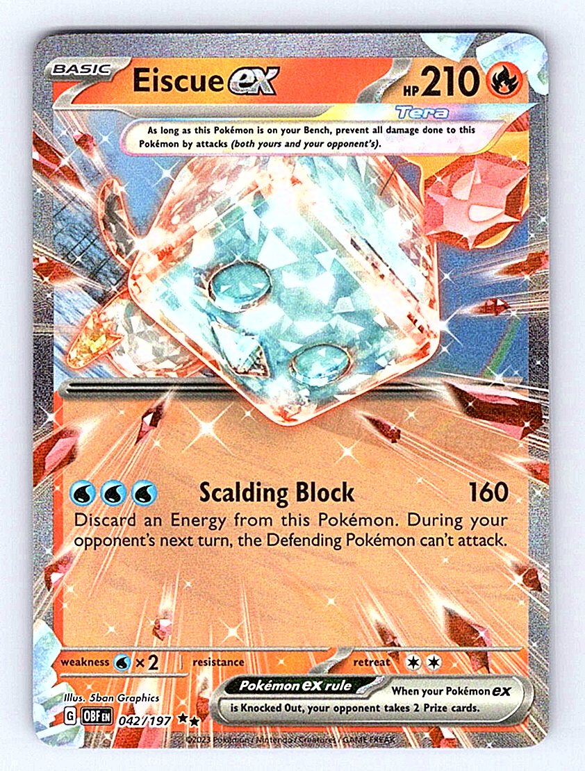 Pokemon TCG SV03: Obsidian Flames #042/197 Eiscue ex NM