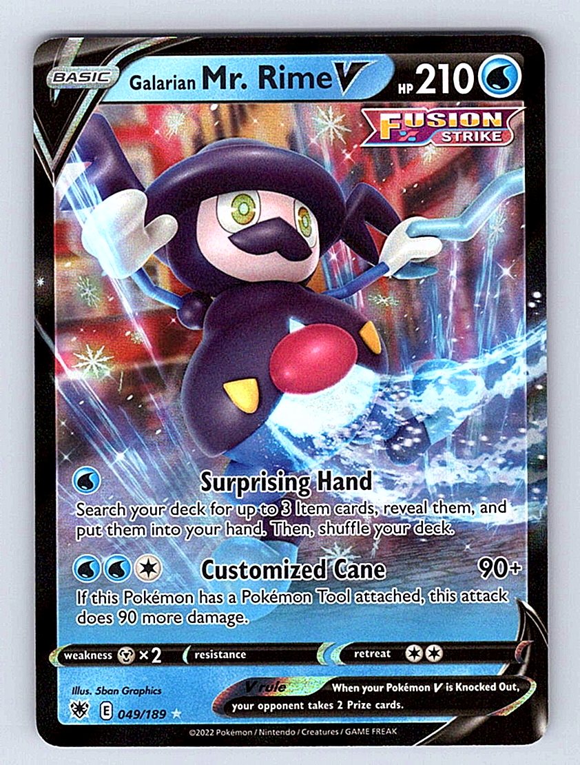 Pokemon TCG SWSH10: Astral Radiance #049/189 Galarian Mr. Rime V NM