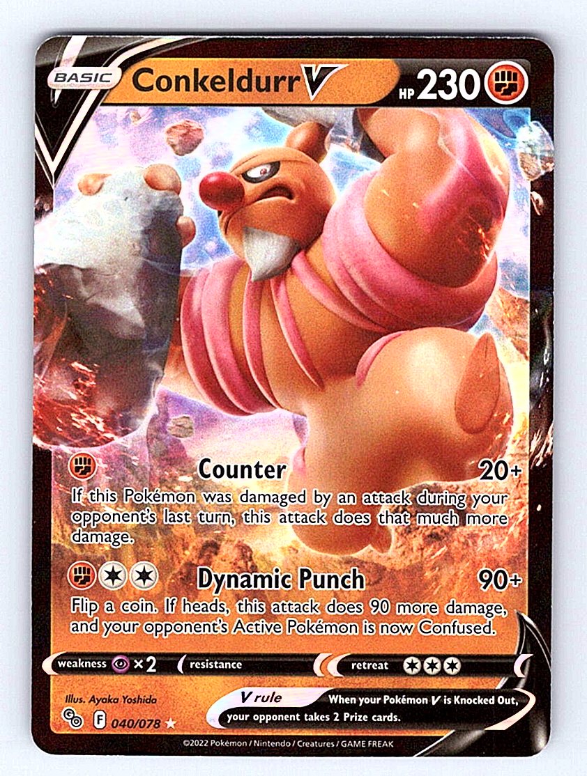 Pokemon TCG Pokemon GO #040/078 Conkeldurr V NM