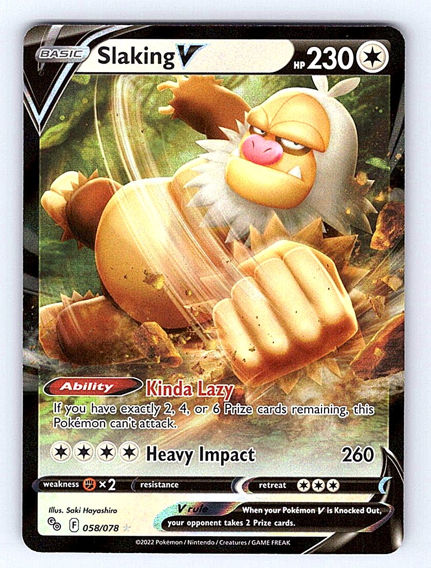 Pokemon TCG Pokemon GO #058/078 Slaking V NM
