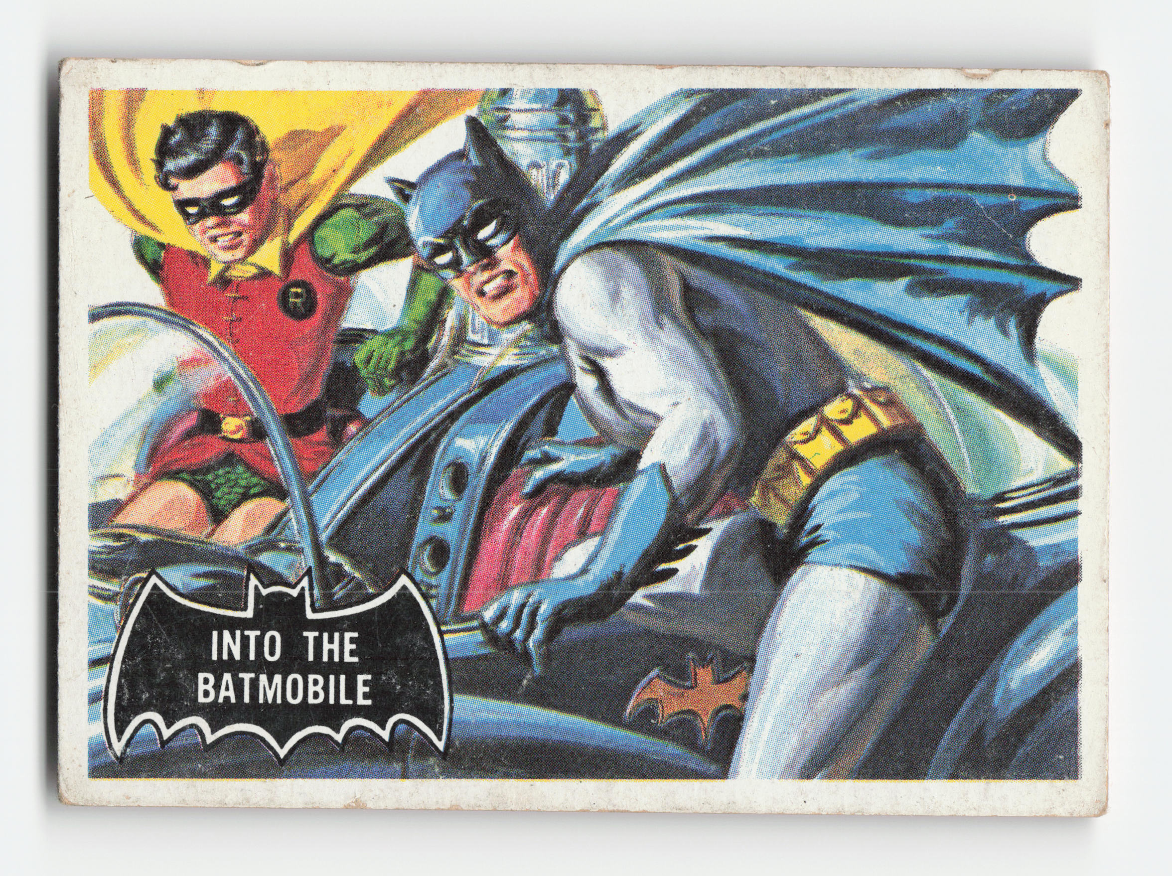 1966 Topps Batman (Black Bat Logo) #8 Into the Batmobile Poor - Picture 1 of 2