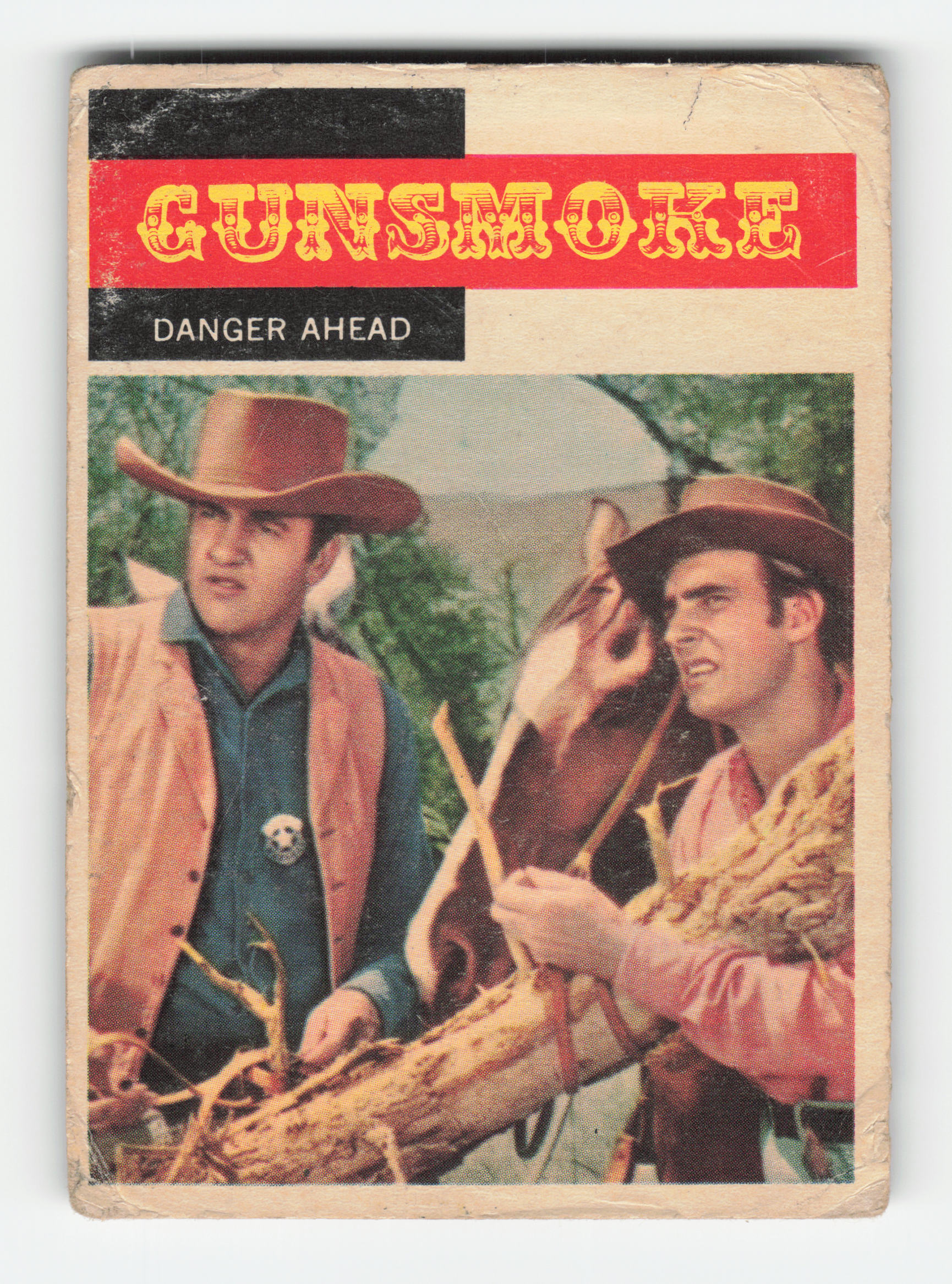 1958 Topps T.V. Westerns #8 Danger Ahead Poor - Picture 1 of 2