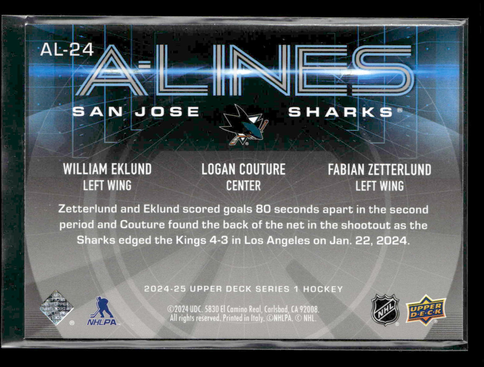 2024-25 Upper Deck Series 1 A-Lines You Pick Your Card! - Bild 10 von 12