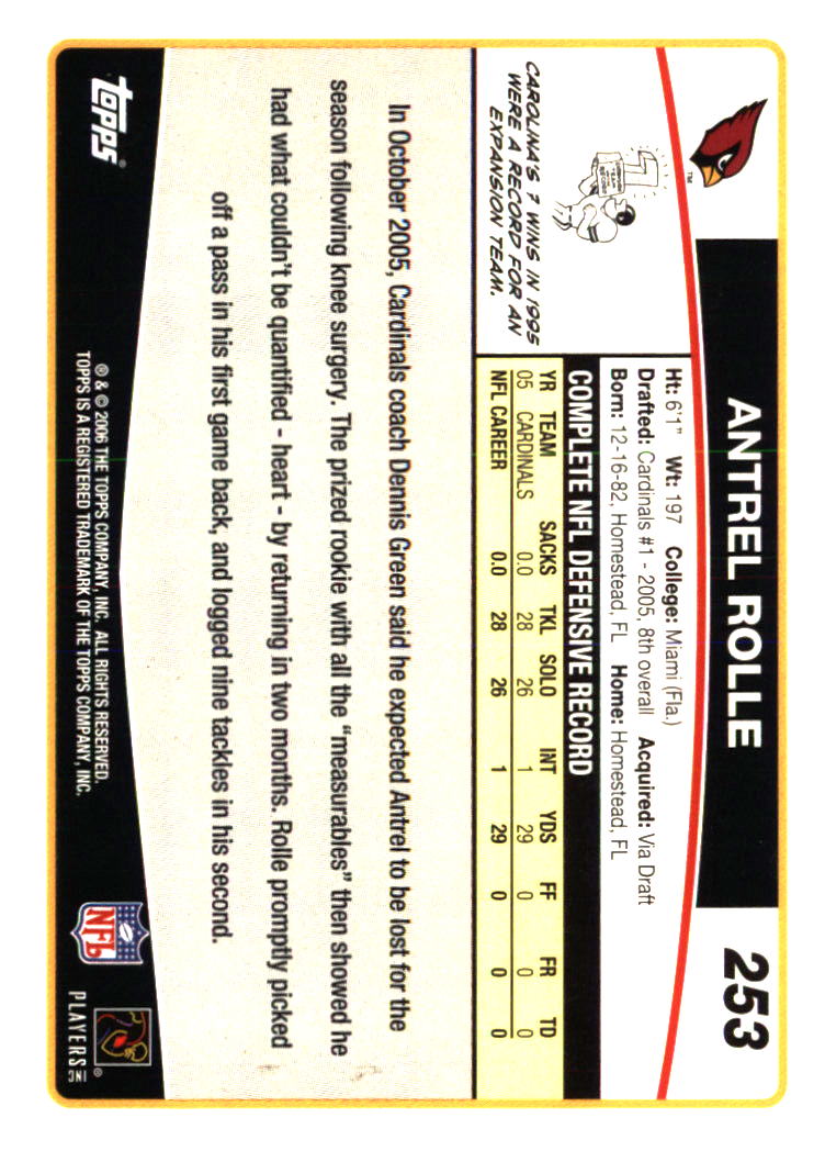 Arizona Cardinals Football Cards Choose From 250s Players Qty Discount Part 1 - Picture 117 of 167