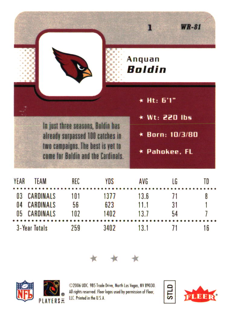Arizona Cardinals Football Cards Choose From 250s Players Qty Discount Part 1 - Picture 119 of 167