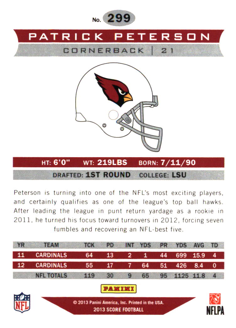 Arizona Cardinals Football Cards Choose From 250s Players Qty Discount Part 1 - Picture 125 of 167