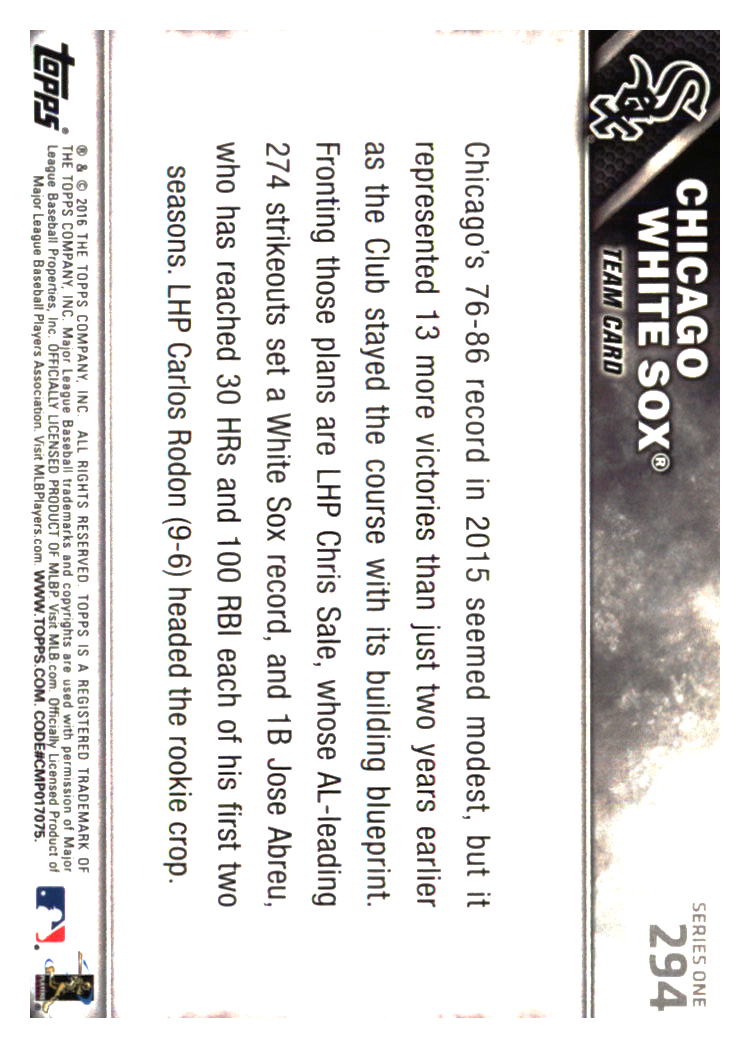 Chicago White Sox Baseball Cards - Choose from 100s Player Qty Discount - Part 1 - Picture 145 of 497