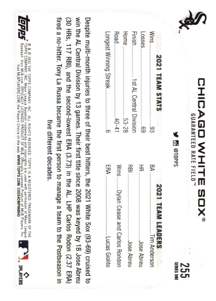 Chicago White Sox Baseball Cards - Choose from 100s Player Qty Discount - Part 1 - Picture 147 of 497