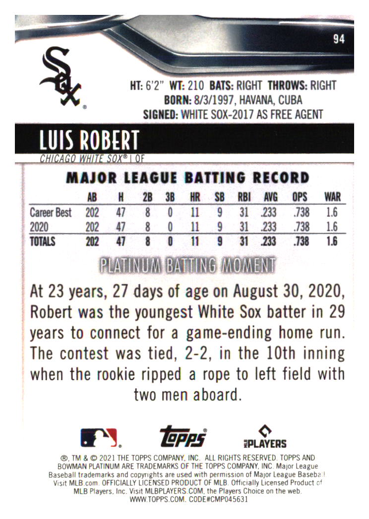 Chicago White Sox Baseball Cards - Choose from 100s Player Qty Discount - Part 1 - Picture 203 of 497