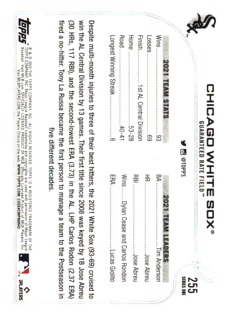Chicago White Sox Baseball Cards - Choose from 100s Player Qty Discount - Part 1 - Picture 207 of 497