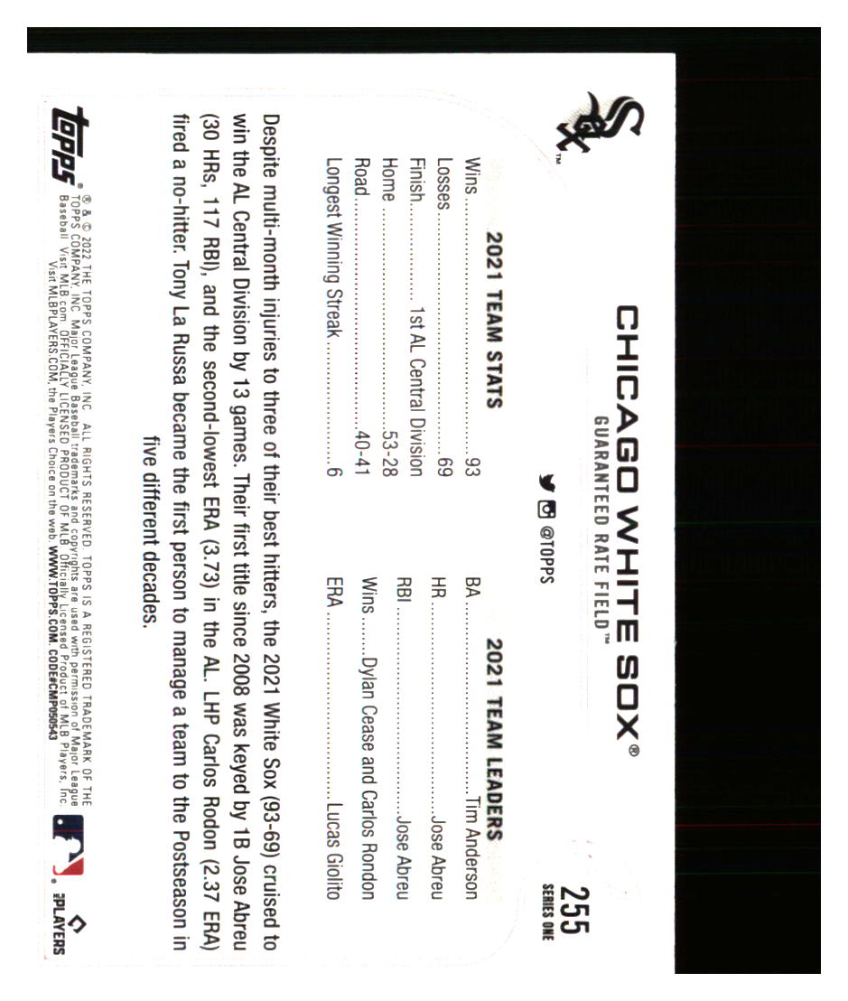 Chicago White Sox Baseball Cards - Choose from 100s Player Qty Discount - Part 1 - Picture 247 of 497