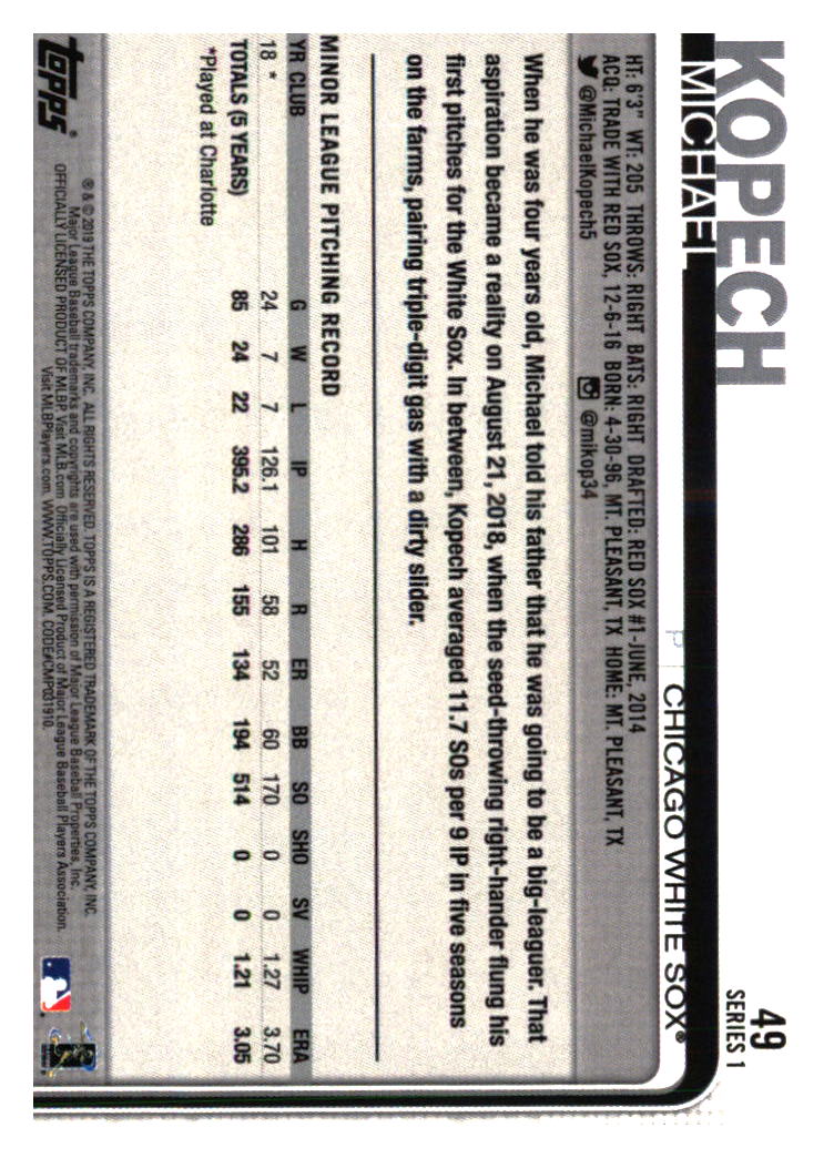Chicago White Sox Baseball Cards - Choose from 100s Player Qty Discount - Part 1 - Picture 289 of 497