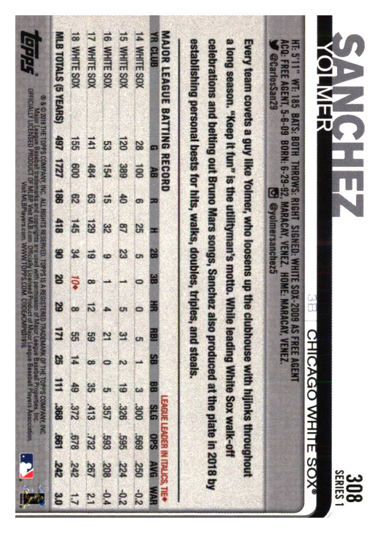 Chicago White Sox Baseball Cards - Choose from 100s Player Qty Discount - Part 1 - Picture 307 of 497