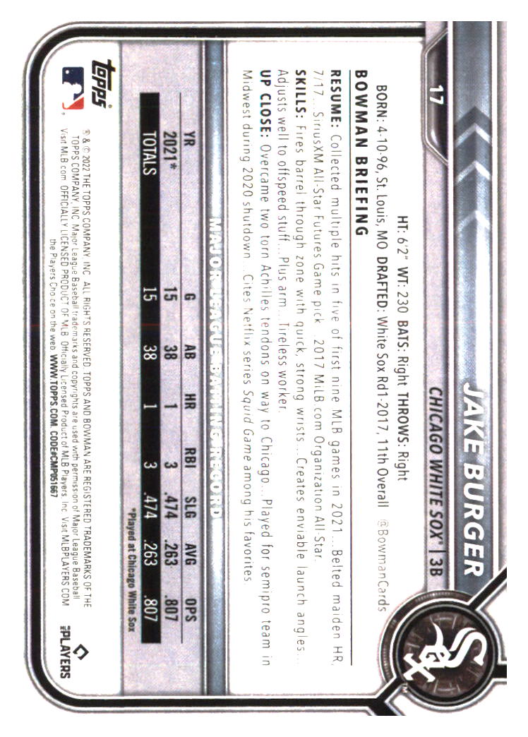 Chicago White Sox Baseball Cards - Choose from 100s Player Qty Discount - Part 1 - Picture 319 of 497