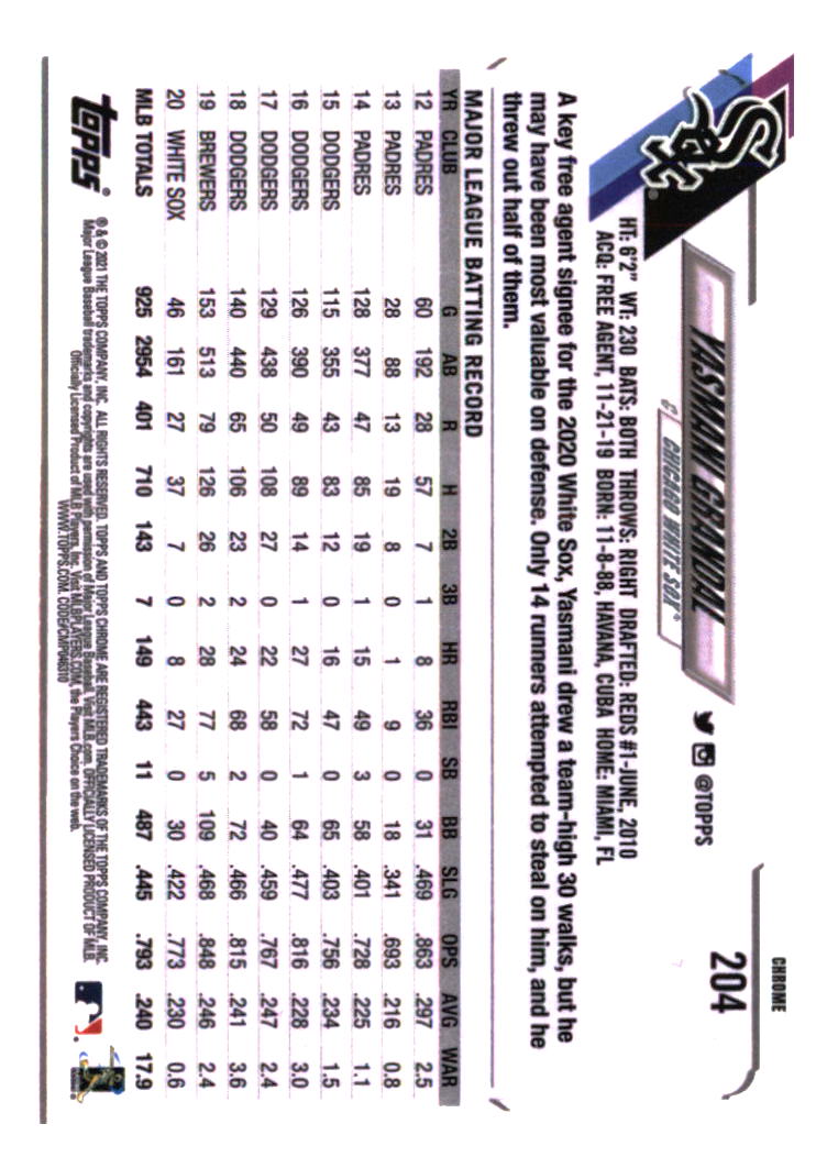 Chicago White Sox Baseball Cards - Choose from 100s Player Qty Discount - Part 6 - Picture 133 of 501