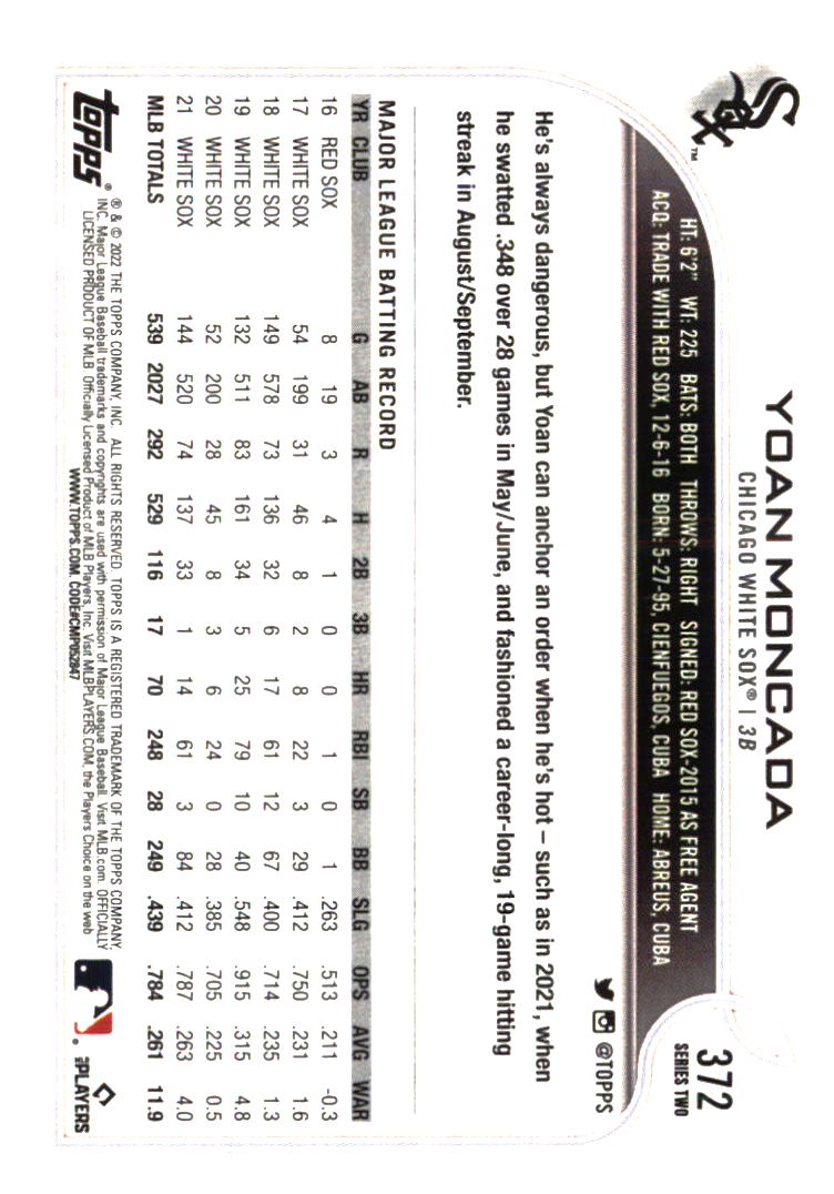Chicago White Sox Baseball Cards - Choose from 100s Player Qty Discount - Part 6 - Picture 151 of 501