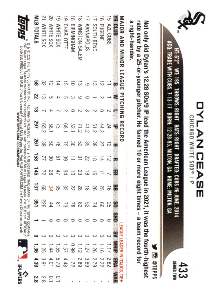 Chicago White Sox Baseball Cards - Choose from 100s Player Qty Discount - Part 6 - Picture 153 of 501