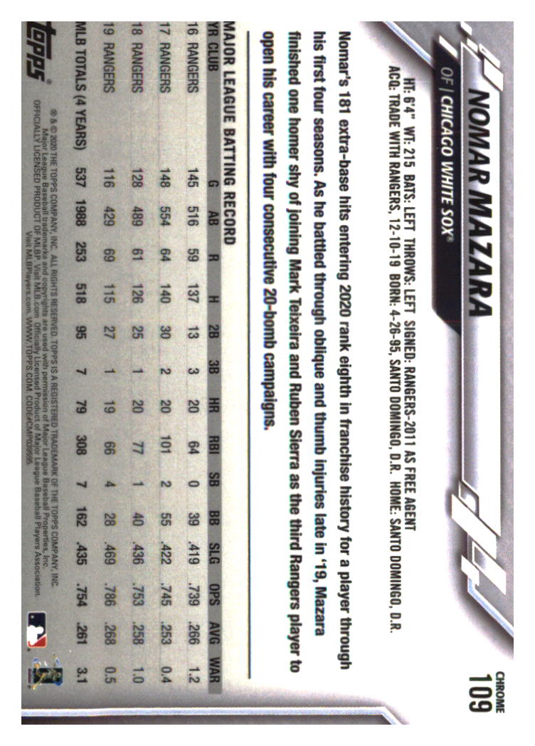 Chicago White Sox Baseball Cards - Choose from 100s Player Qty Discount - Part 6 - Picture 157 of 501
