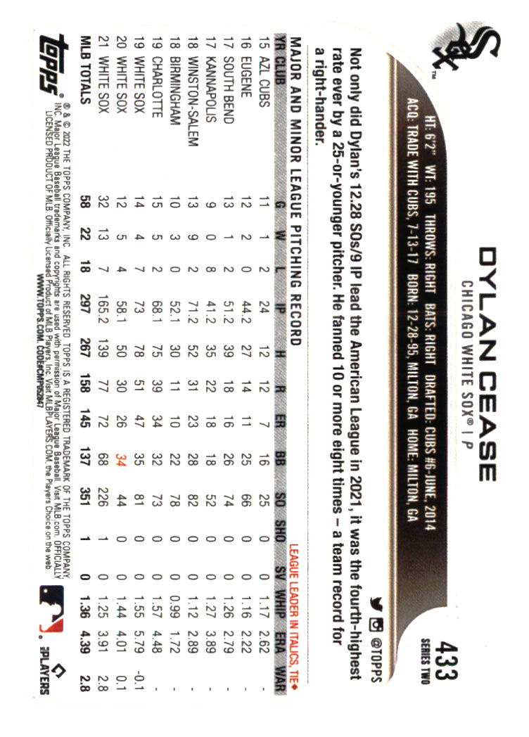 Chicago White Sox Baseball Cards - Choose from 100s Player Qty Discount - Part 6 - Picture 165 of 501