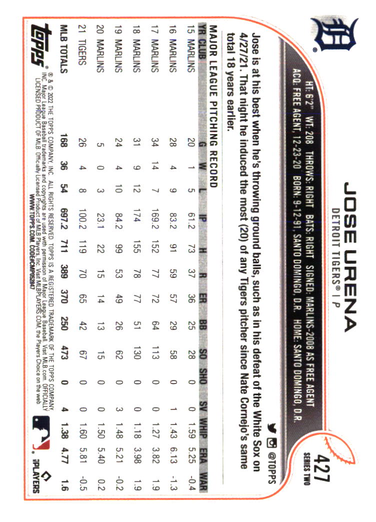 Detroit Tigers Baseball Cards - Choose from 100s Player Qty Discount - Part 3 - Picture 207 of 489