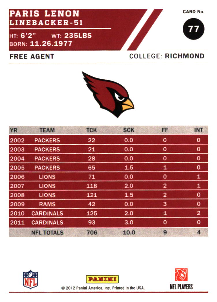 Arizona Cardinals Football Cards Choose From 250s Players Qty Discount Part 1 - Picture 139 of 167