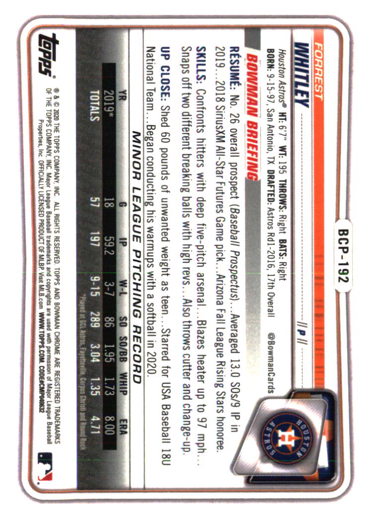 Houston Astros Baseball Cards Choose from 100s Player Qty Discount Part 5 - Picture 283 of 501