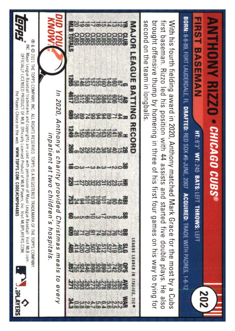Chicago Cubs Baseball Cards - Choose from 100s Player Quantity Discount - Part 7 - Picture 125 of 501