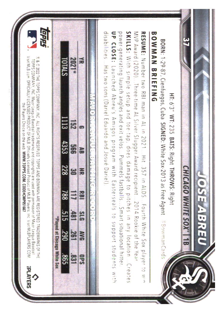 Chicago White Sox Baseball Cards - Choose from 100s Player Qty Discount - Part 6 - Picture 465 of 501