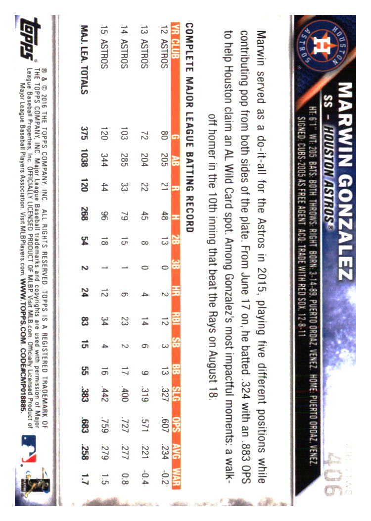Houston Astros Baseball Cards Choose from 100s Player Qty Discount Part 5 - Picture 443 of 501