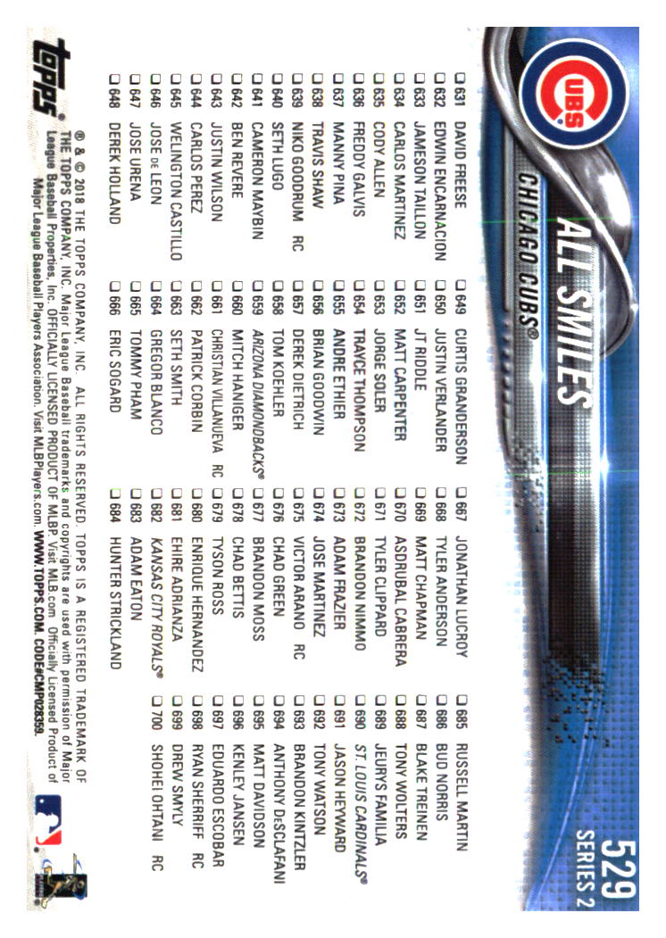 Chicago Cubs Baseball Cards - Choose from 100s Player Quantity Discount - Part 7 - Picture 327 of 501