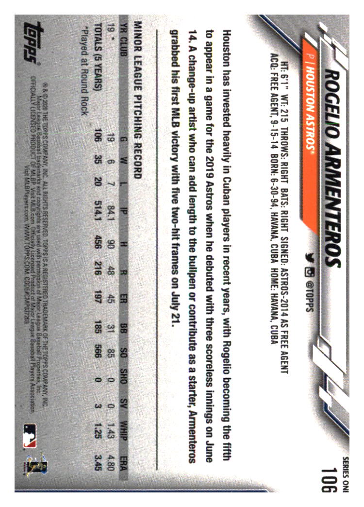 Houston Astros Baseball Cards Choose from 100s Player Qty Discount Part 5 - Picture 497 of 501