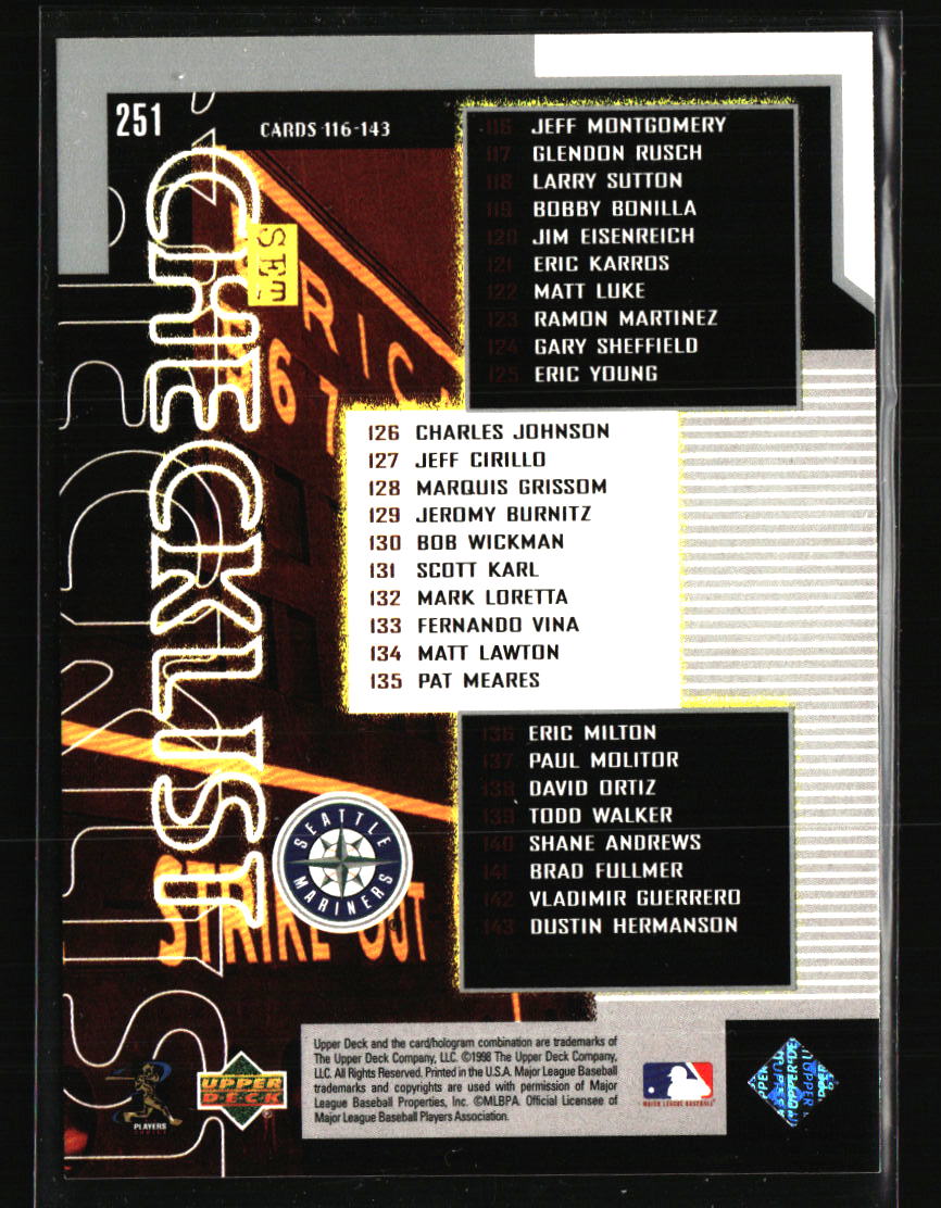 You Pick Your Cards Ken Griffey Jr Seattle Mariners Reds Baseball - Foto 2