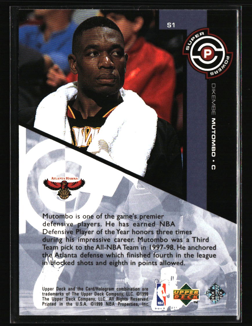1998-99 SPx Finite - Dikembe Mutombo #59 Radiance /5000 for sale 