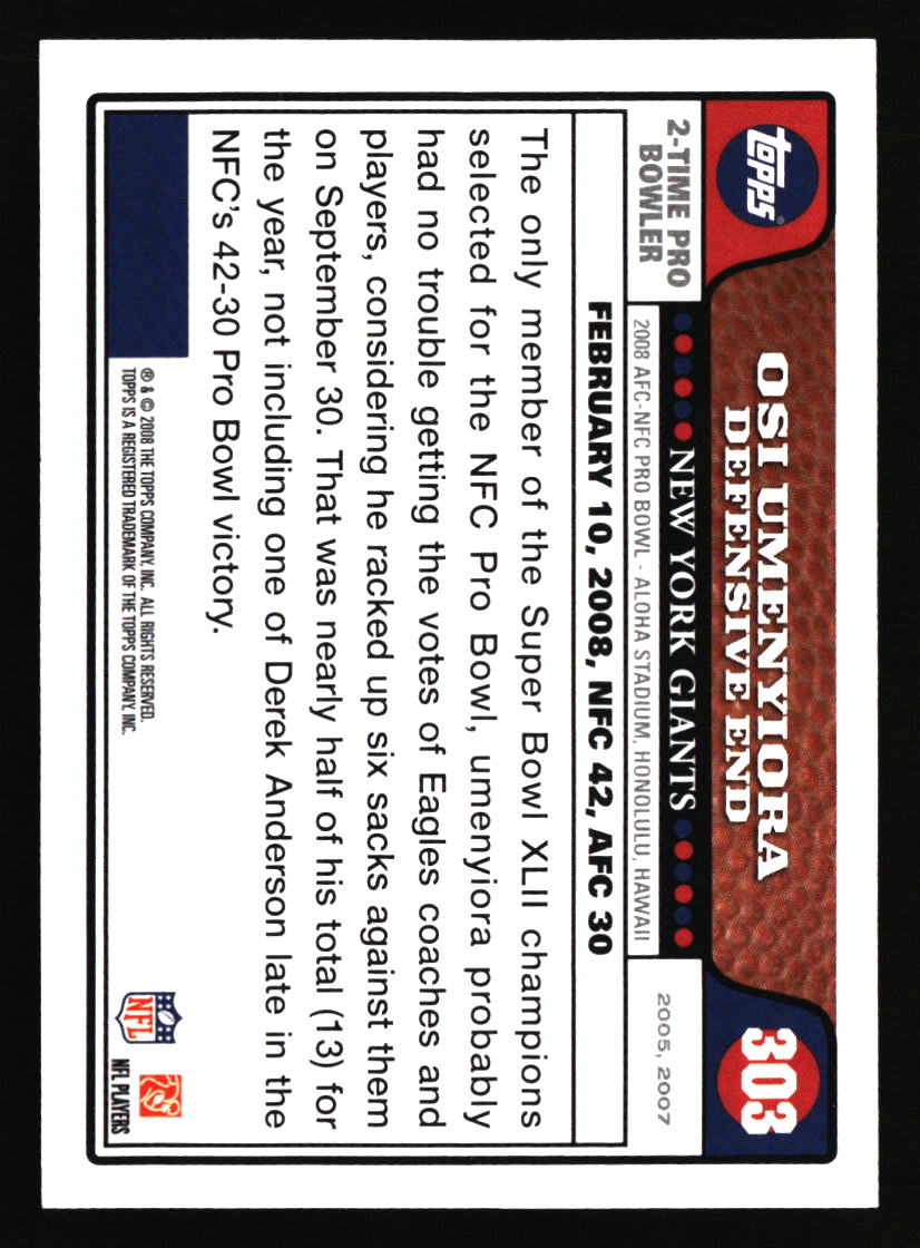 New York Giants Football Cards - Choose from 100s Player Qty Discount - Part 3 - Picture 129 of 499
