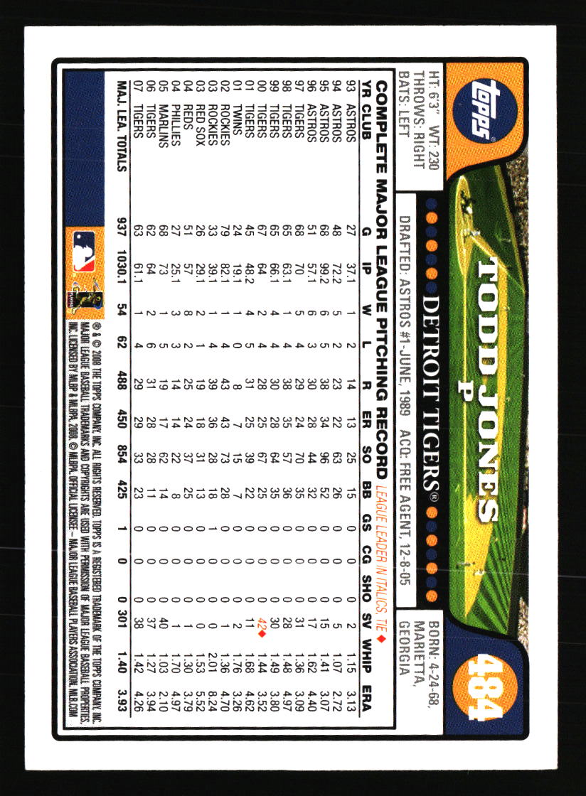 Detroit Tigers Baseball Cards - Choose from 100s Player Qty Discount - Part 3 - Picture 451 of 489