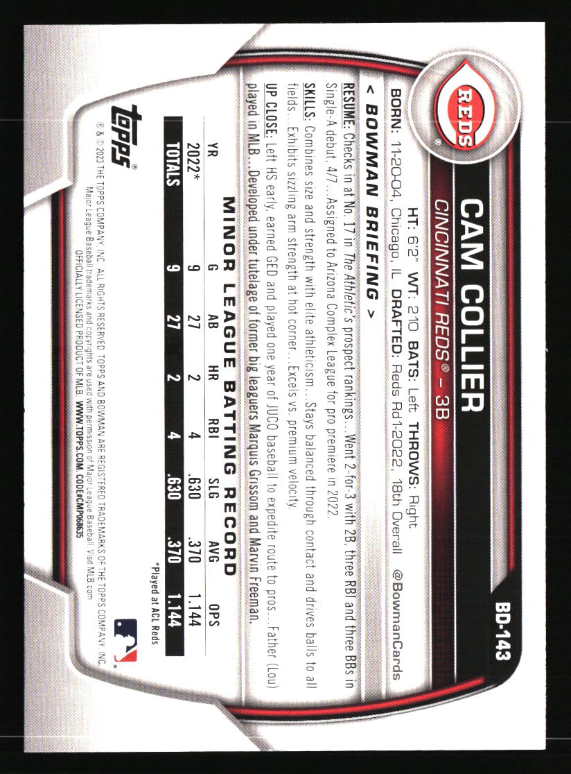 Tarjetas de béisbol de los Rojos de Cincinnati - Elige entre 100 jugadores cantidad descuento - Parte 5 - Imagen 49 de 499