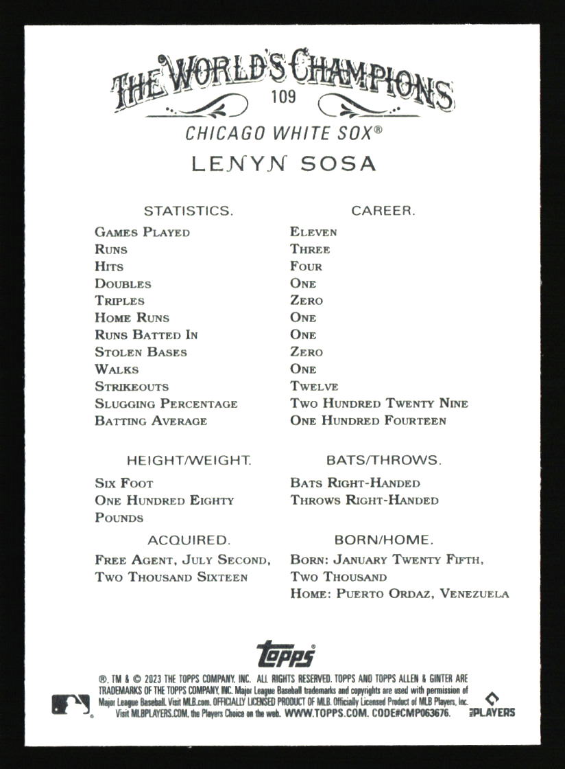 Chicago White Sox Baseball Cards - Choose from 100s Player Qty Discount - Part 1 - Picture 351 of 497