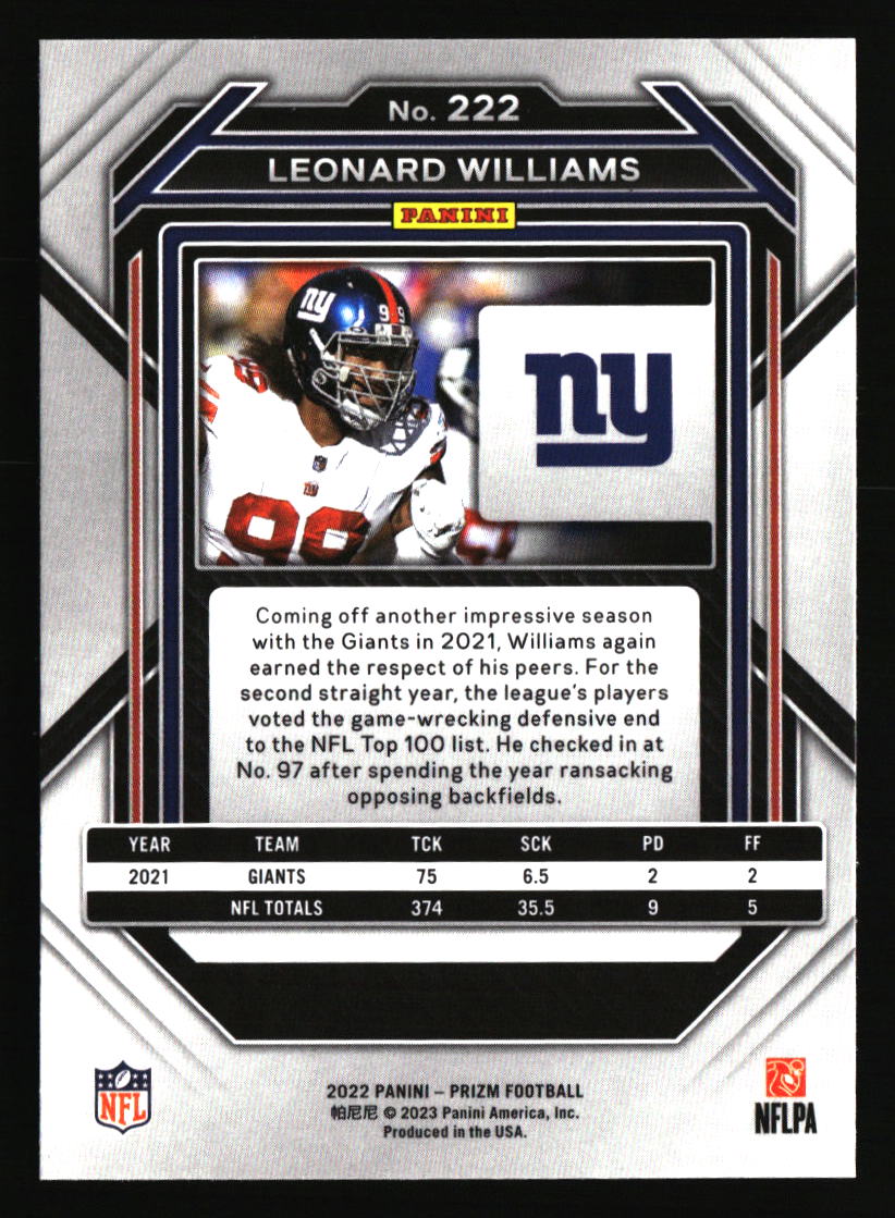 New York Giants Football Cards - Choose from 100s Player Qty Discount - Part 3 - Picture 265 of 499