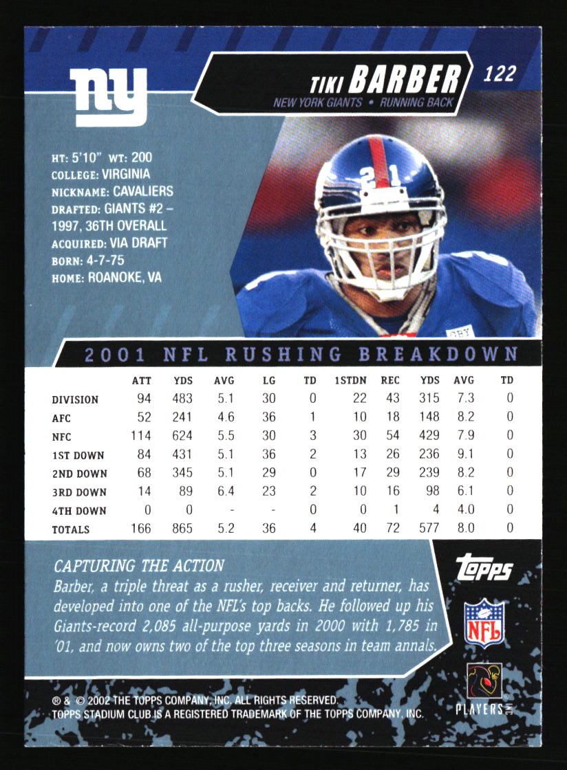New York Giants Football Cards - Choose from 100s Player Qty Discount - Part 3 - Picture 321 of 499
