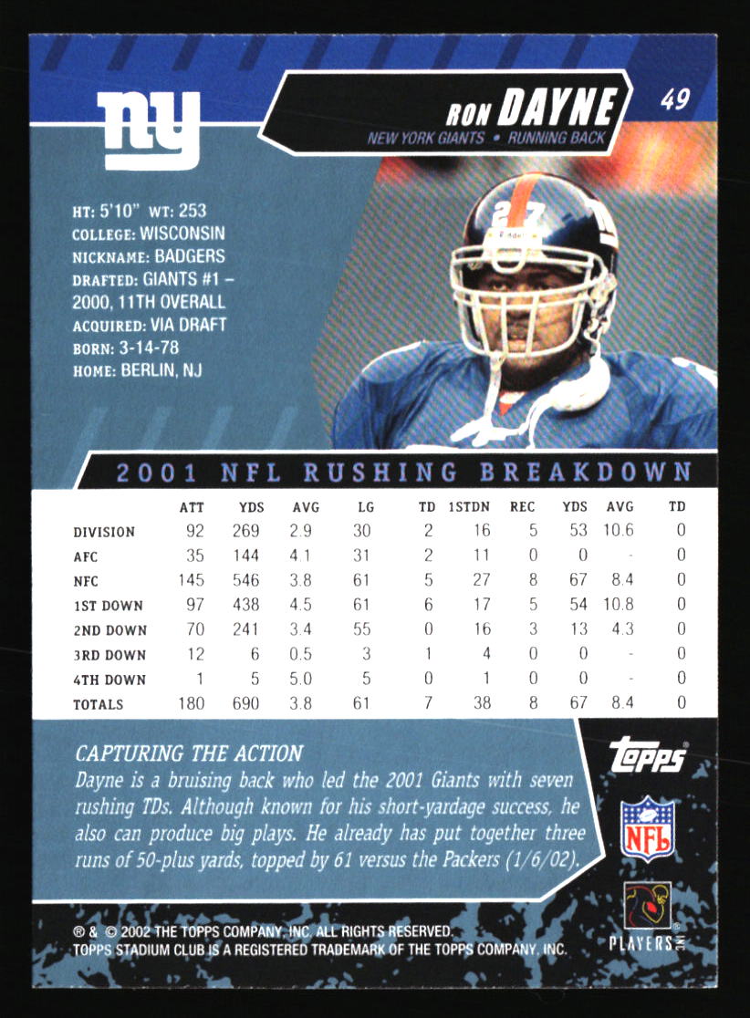 New York Giants Football Cards - Choose from 100s Player Qty Discount - Part 3 - Picture 361 of 499