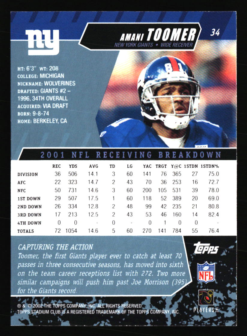 New York Giants Football Cards - Choose from 100s Player Qty Discount - Part 3 - Picture 367 of 499