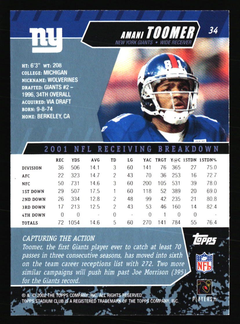 New York Giants Football Cards - Choose from 100s Player Qty Discount - Part 3 - Picture 369 of 499